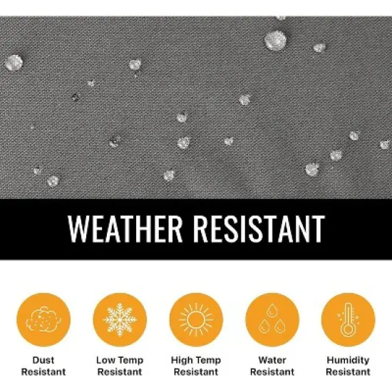 Outdoor Loveseat Sofa Cover &ndash; Weatherproof, Water-Resistant Grey Protective Cover for Patio Furniture &ndash; Heavy-Duty Outdoor Couch Cover image {4}