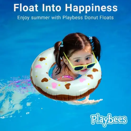 Playbees Donut Pool Float with Colorful Sprinkles - 4PK image {3}
