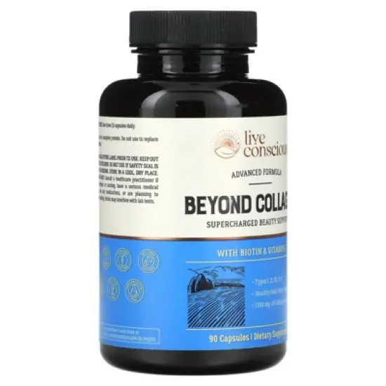 Live Conscious Beyond Collagen, With Biotin & Vitamin C, 90 Capsules image {3}
