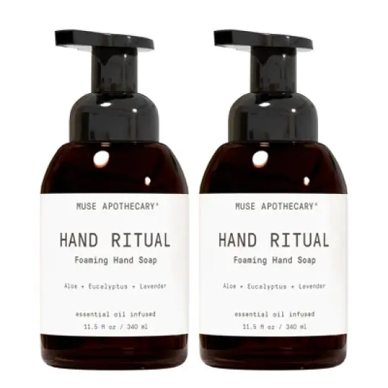Muse Apothecary Hand Ritual - Aromatic and Nourishing Foaming Hand Soap, Infused with Essential Oils - 11.5 oz, Aloe + Eucalyptus + Lavender, 2 Pack image {8}