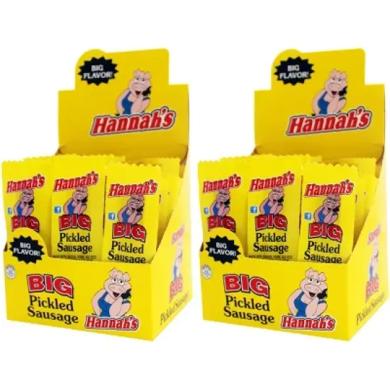 Hannah's 1.7oz Big Pickled Sausages (With Pork) 20-ct Boxes - 2 Boxes image {5}