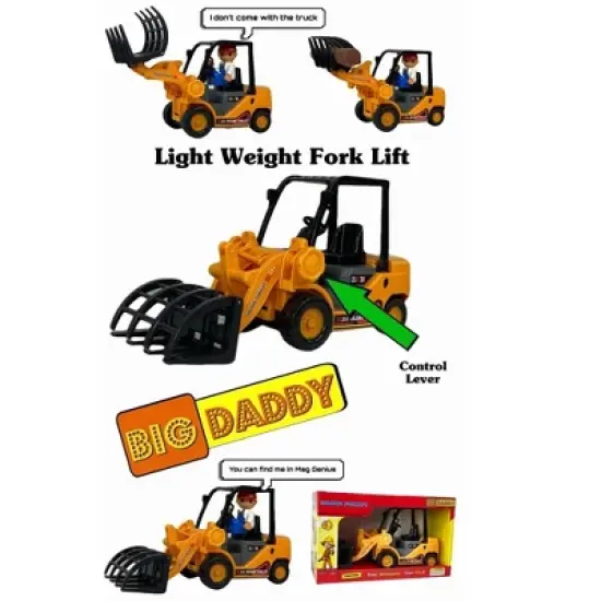 Big Daddy Light Weight Construction Trucks Series Fully Functional Claw Grabber Tractor image {2}