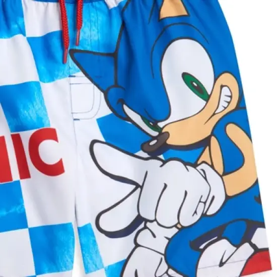 SEGA Sonic the Hedgehog Knuckles Tails Swim Trunks Bathing Suit Little Kid to Big Kid  image {2}
