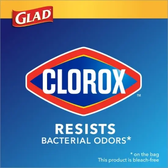 Glad Small Drawstring Trash Bags - Clorox Lemon Fresh - 4 Gallon image {2}
