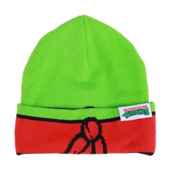 TMNT Rolldown Raph Adult Mesh Eye Green Beanie image {1}