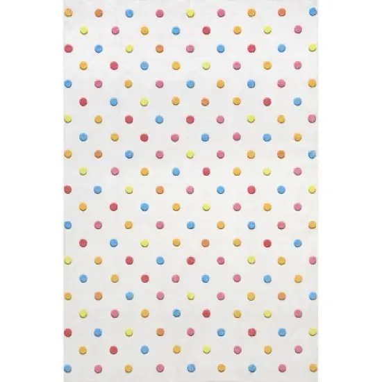 nuLOOM Ilse Colorful Dots Machine Washable Kids Area Rug image {9}