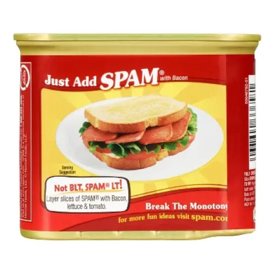SPAM with Bacon Lunch Meat - 12oz image {3}
