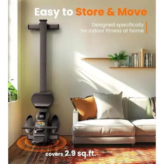 YOSUDA Magnetic/Water Rowing Machine 350 LB Weight Capacity - Rower Machine for Home Use with Bluetooth, App Supported image {7}