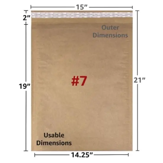 UOFFICE Pack of 30 Honeycomb shipping Mailers (#7 - 14.25" X 19") image {4}