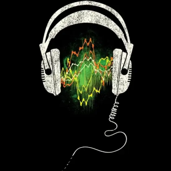 Men's Design By Humans Soundwave By DBHOriginals T-Shirt image {1}