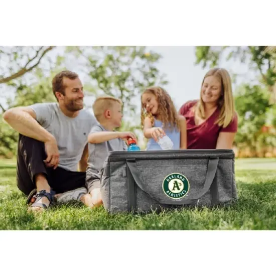 MLB Oakland Athletics 64 Can Collapsible Cooler - Heathered Gray image {4}