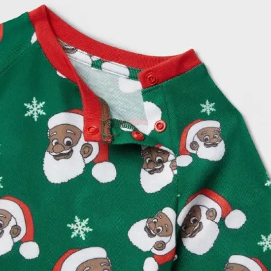 Greentop Gifts Baby Santa Print Matching Family Pajama - Green image {2}