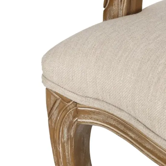 2pk Mina French Country Wood and Cane Upholstered Dining Chairs - Christopher Knight Home image {8}