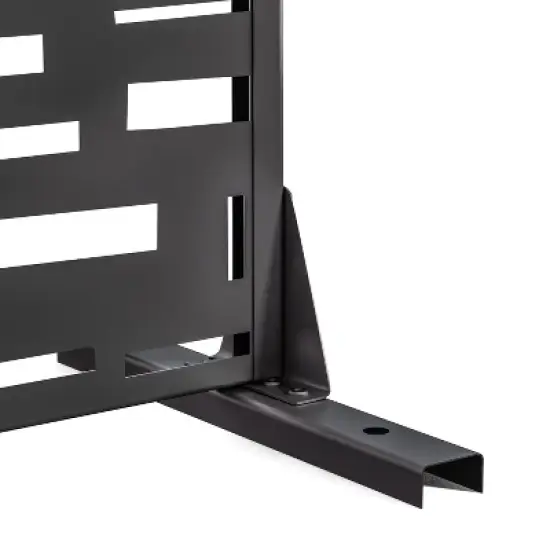 PexFix 72 in. H x 35 in. W Outdoor Metal Privacy Screen Garden Fence Bricks Pattern Wall Applique in Black image {1}