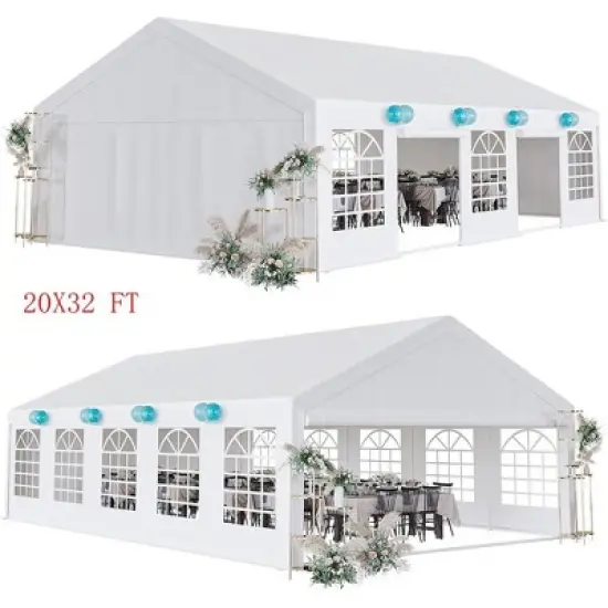 arty Tent Heavy Duty Wedding Canopy W/ Removable Sidewall & Storage Bag image {8}