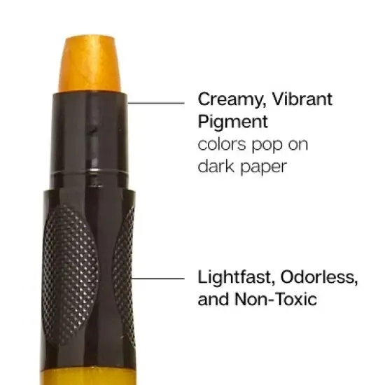 KINGART Gel Stick Crayons, 12 Metallic Colors image {1}