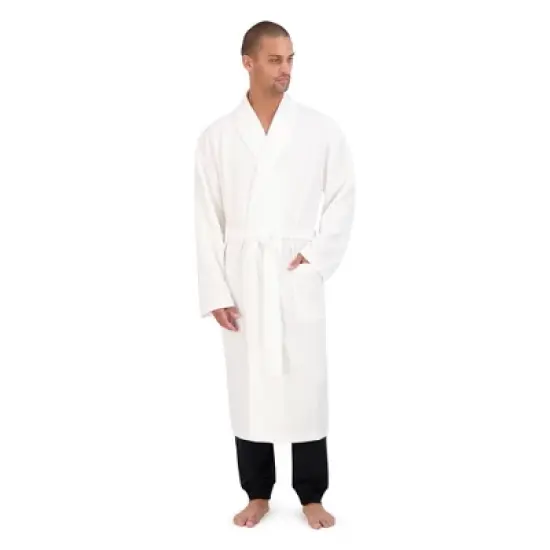 Hanes Premium Men's Solid Waffle Robe - One Size Fits Most image {6}