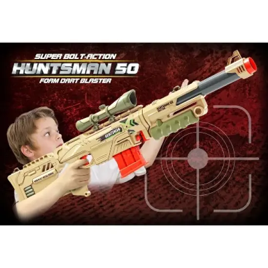 Lanard Huntsman: Huntsman 50 - Beige & Green, Toy Foam Dart Blaster, 6+ image {3}