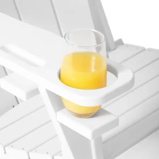 WestinTrends Nantucket Outdoor Patio HDPE Resin Adirondack Chair With Cup Holder and Phone Holder image {12}
