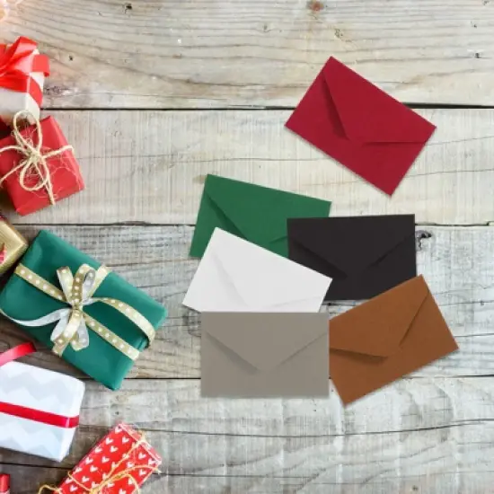 Unique Bargains Blank Paper Mini Vintage DIY Greeting Card Envelope 20 Pcs image {5}