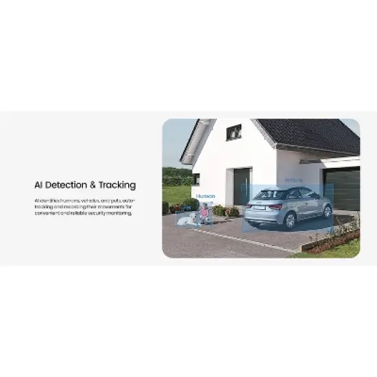 aosu Floodlight Cam Pro 360&deg; PTZ Motion-Sensing Wi-Fi&reg; AI-Smart 3K Security Camera with 2 Wired Integrated LED Flood Lights, 2,600 Lumens in White image {7}