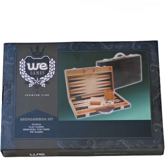 WE Games Black Zebra Wood Backgammon Set -15 in. image {7}