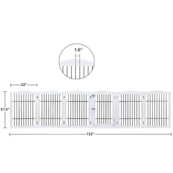 unipaws 132'' Extra Wide Pet Gate image {3}
