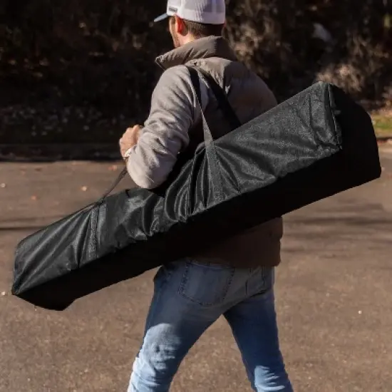 Emma and Oliver 8'x8'  Weather Resistant, UV Coated Pop Up Canopy Tent with Reinforced Corners, Height Adjustable Frame and Carry Bag image {3}