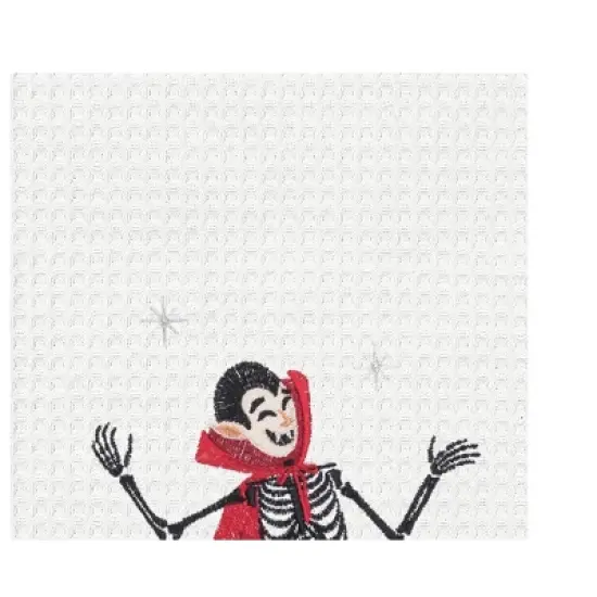 C&F Home Dancing Vampire Halloween Embroidered 100% Cotton Waffle Weave image {1}