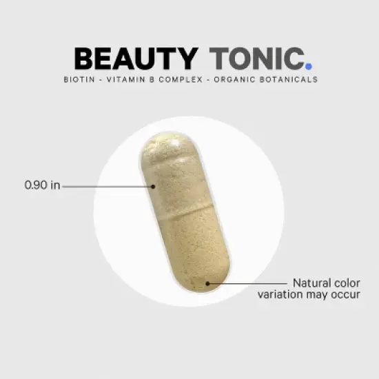 Codeage Beauty Tonic, Biotin, Vitamin C & E, Vegan Collagen Builder Daily Supplement - 90ct image {8}