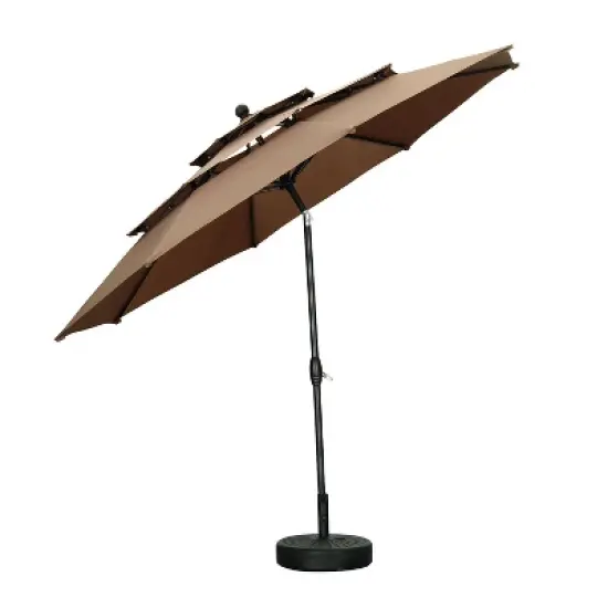 Ainfox 10FT 3 tier vented Outdoor Table Umbrella image {1}