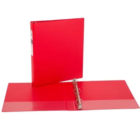 Avery Economy 3 Ring Binder, 1 Inch Round Rings, 4 Red Binders (03310) image {5}