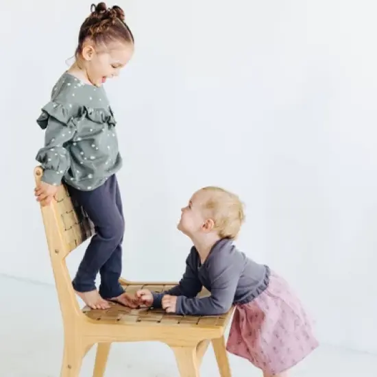 Grayson Collective Toddler Girls' Snowflake Ruffle Sweatshirt - Green image {4}