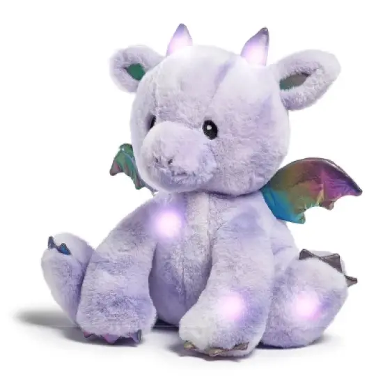 FAO Schwarz Glow Brights Toy Plush LED with Sound Dragon 13" Stuffed Animal image {2}