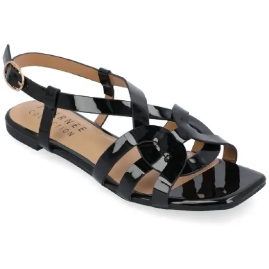 Journee Collection Womens Alorra Tru Comfort Foam Buckle Flat Sandals image {10}