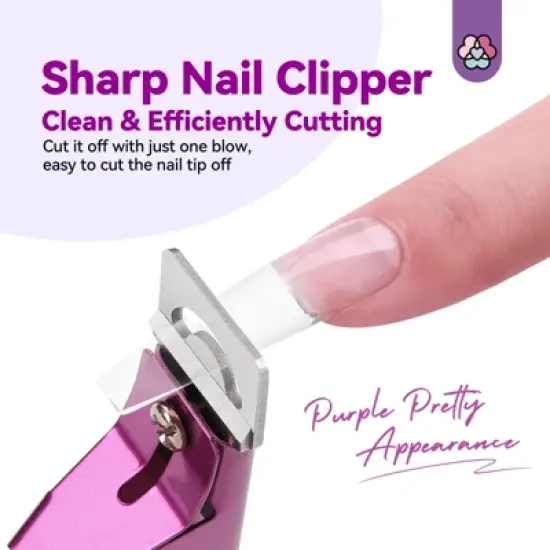 Saviland Magnetic Precision Nail Cutter: Rose Gold Clipper w/ Sizer Magnets - 15-Pc Artist's Essential Trimmer Set. image {2}