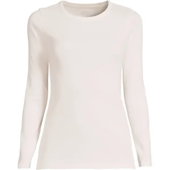 Lands' End Women's Tall All Cotton Long Sleeve Crewneck T-Shirt image {9}