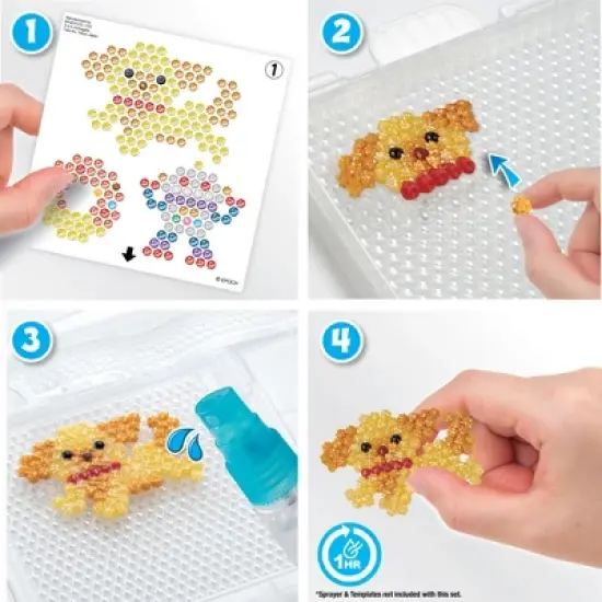 Aquabeads Shiny Bead Pack, Arts & Crafts Bead Refill Kit for Children - over 2000 Shiny Beads image {2}