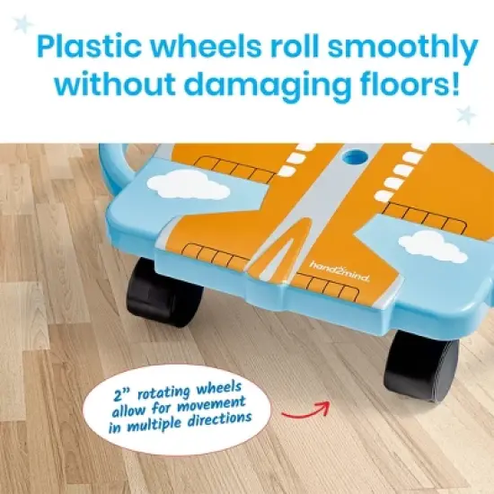 Hand2Mind Plane Glider Scooter Board - Orange: Teaching Aid for Preschool to 8th Grade, Plastic Construction image {5}