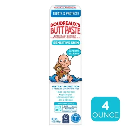 Boudreaux's Butt Paste Baby Diaper Rash Cream for Sensitive Skin - 4oz image {8}