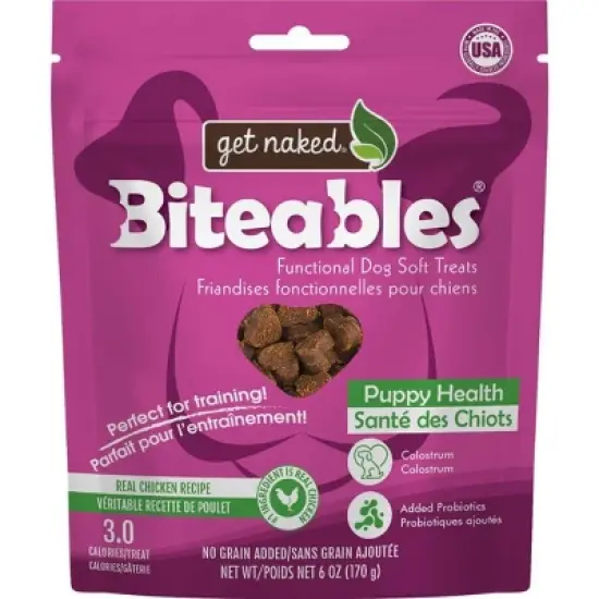 Get Naked Biteables Puppy Health Functional Chicken Flavor Soft & Chewy Training Dog Treats - 6oz image {5}