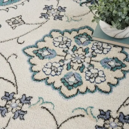Nourison Essentials Floral Persian Indoor Outdoor Rug image {3}