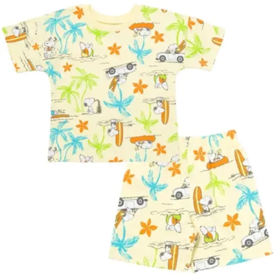 PEANUTS Snoopy Woodstock Baby French Terry T-Shirt and Shorts Outfit Set Infant image {2}