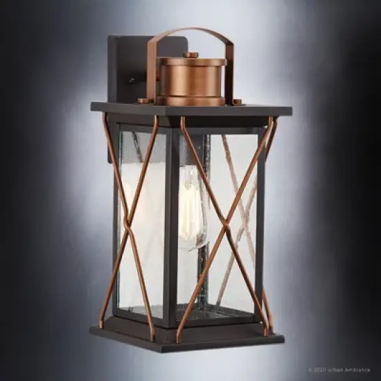 Urban Ambiance Luxury Colonial Outdoor Wall Light,  16"H x 7.5"W,  Olde Bronze Finish, UHP1233 image {2}