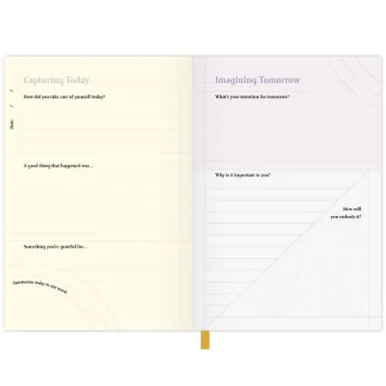 Guided Journal Softcover Sewn Today with Intention - Green Inspired: Gratitude Notebook for Adults, 128 Pages, 5.5x8" image {4}