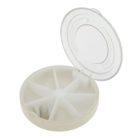 Unique Bargains 7 Grid Round Pill Case 1 Pc image {5}