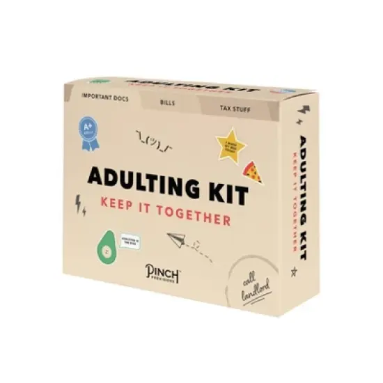 Adulting Desk Organiser Kit: Pinch Provisions Multicolored Office Set with Letter Opener & Paper Desk Pad image {4}