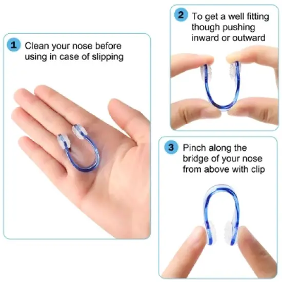 Unique Bargains Swimming Diving Tool Plastic Nose Clips Assorted Color 3 Pcs image {6}