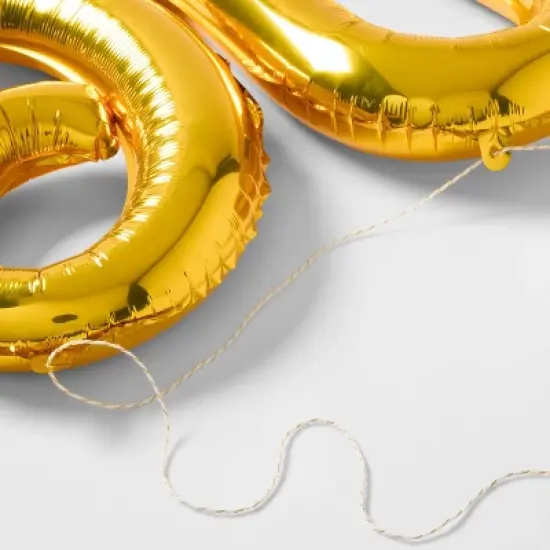 "One" Script Foil Balloon Banner Gold - Spritz&trade; image {2}