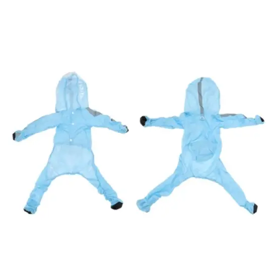 Unique Bargains Dog Raincoat with Four-Leg Protection Blue 1 Pc image {4}